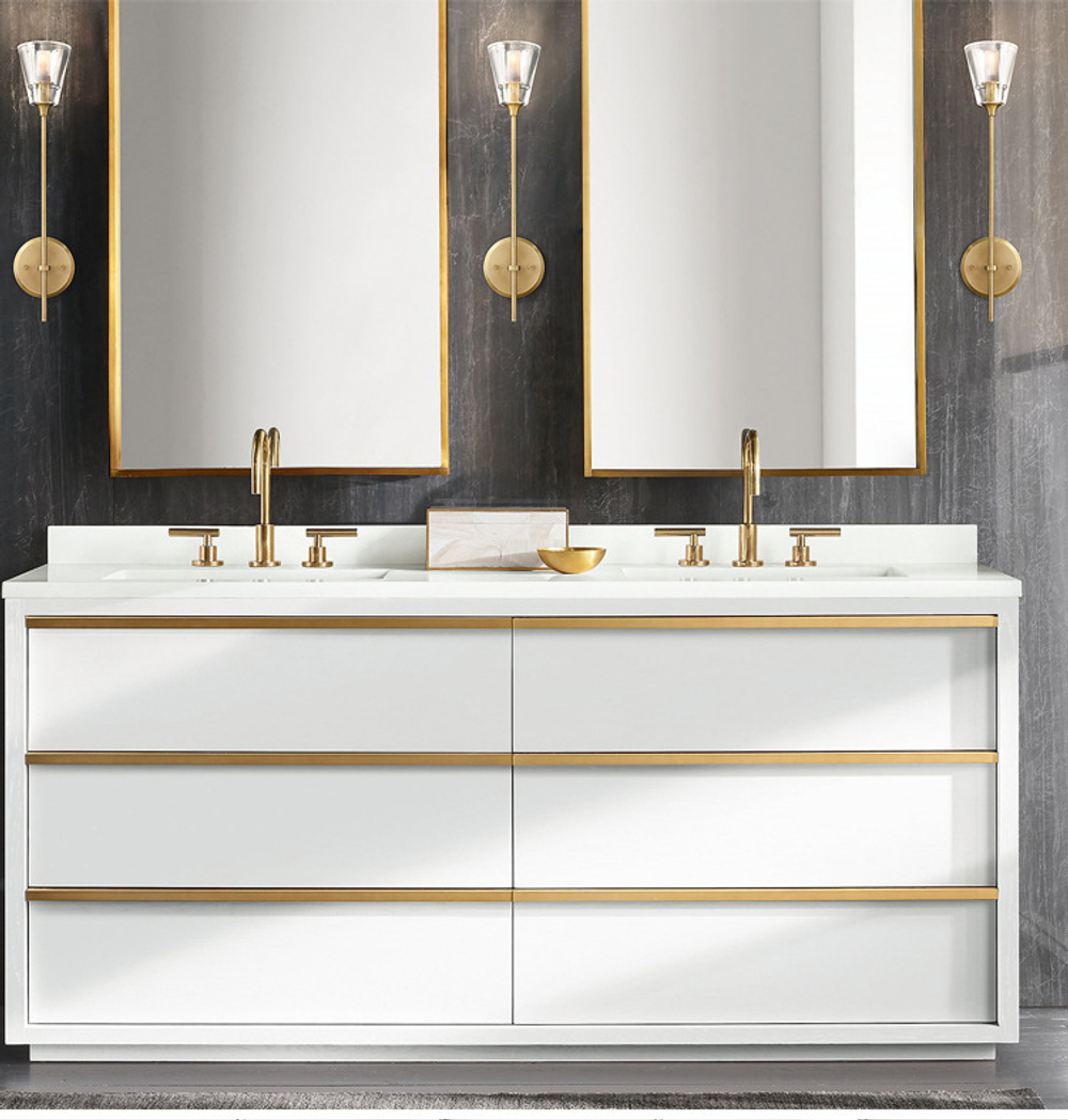 Настенный светильник Torche De Verre 1 light gold