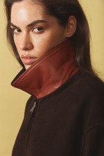 Bomber JANE dark brown color