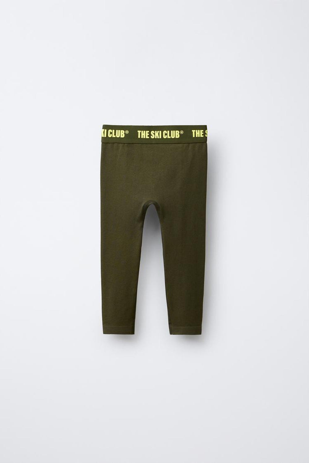 ZARA ЛЕГИНСЫ С НАДПИСЬЮ SKI COLLECTION, ХАКИ