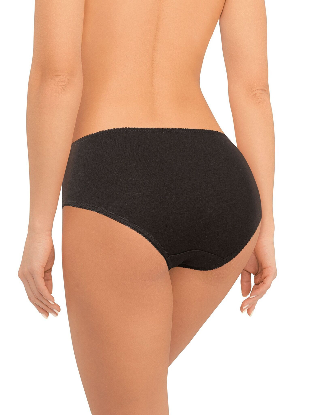 Трусики-слипы с кружевными вставками на передней детали (Размер: S) (Цвет: бежевый)