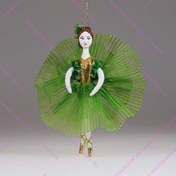 Ёлочная игрушка Балерина цветная