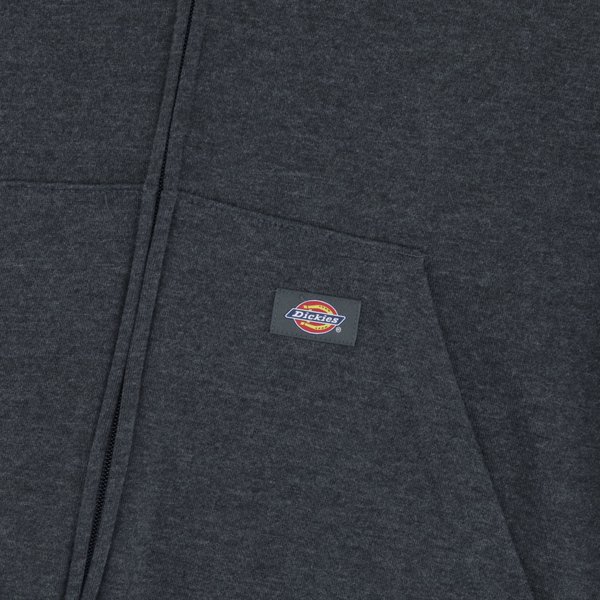 Худи Dickies Fleece Full Zip Hoodie (dark heather) артикул: - купить в магазине Дайс