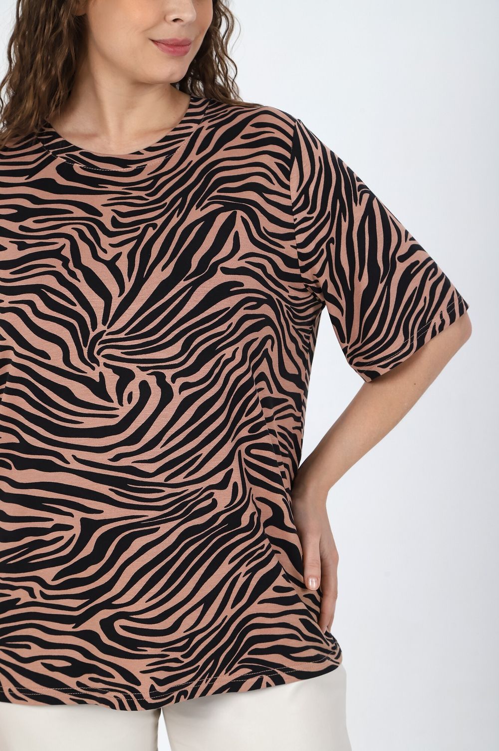 Футболка Кутюр Виотекс ЗЕБРА КОРИЧНЕВАЯ