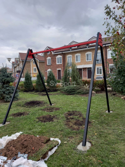 Монтаж уличных качелей Sv Sport