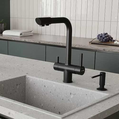 Смеситель для кухни WasserKRAFT A8367 черный