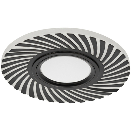 Светильник встраиваемый cо светодиодной подсветкой ЭРА DK LD32 BK /1 под лампу MR16 GU5.3 белый/белый