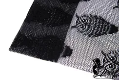 Сетка эластичная арт.1341, совы, Италия, черный 170