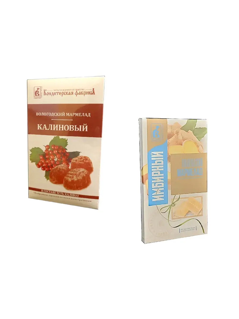 Мармеладный набор Калиновый + Имбирный - 2 шт