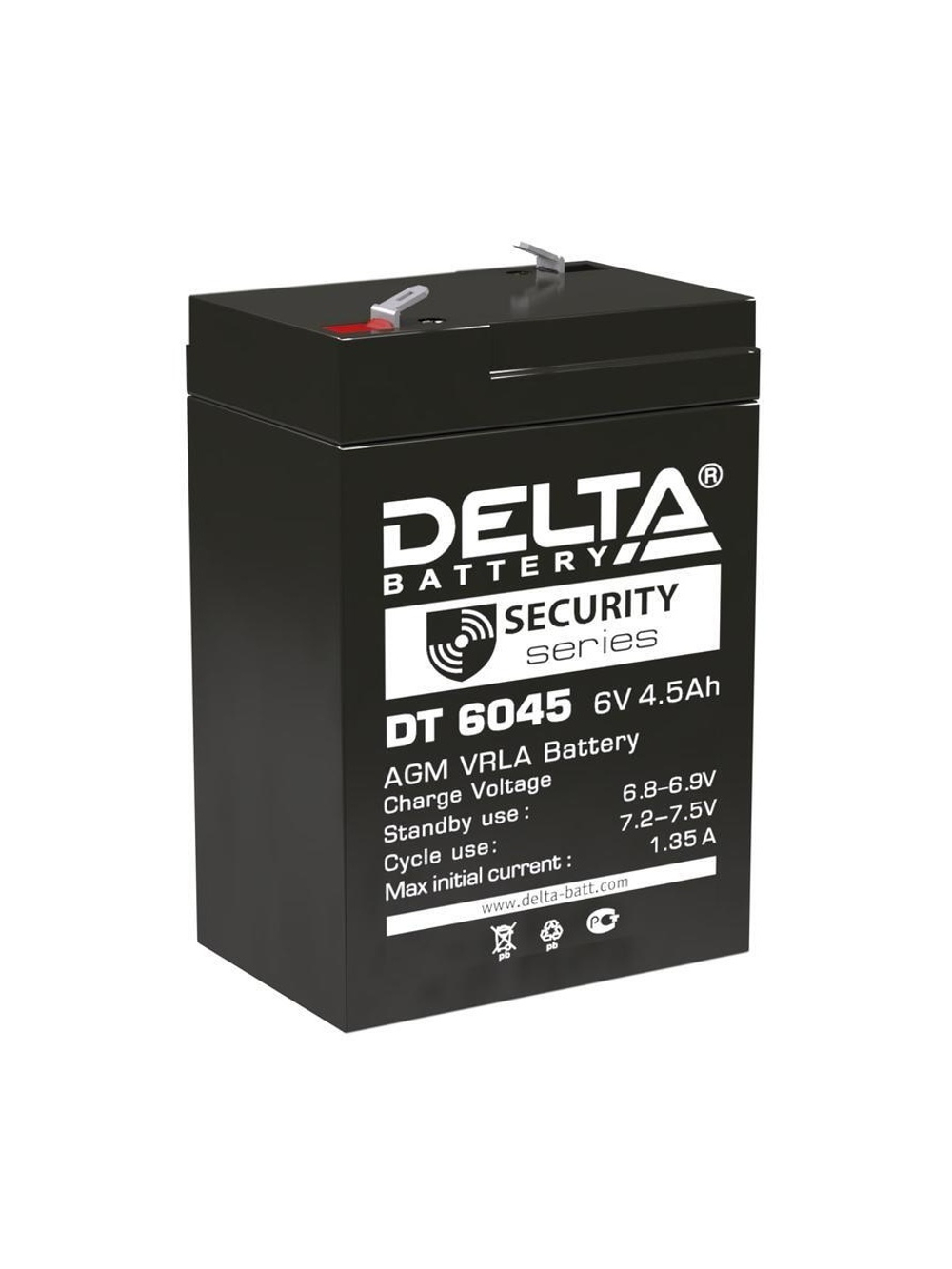 Аккумулятор ОПС 6В 4.5А.ч DT 6045 Delta 4614010040031