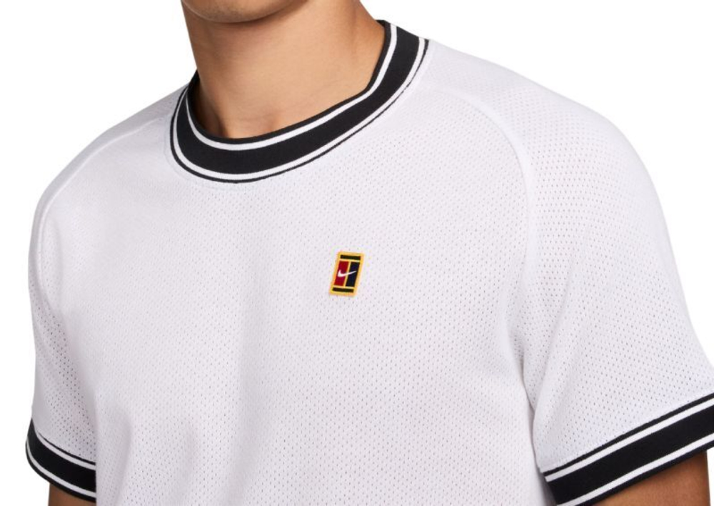 Мужская теннисная футболка Nike Court Heritage Tennis Top - белый