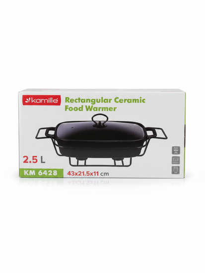 Мармит керамический 2,5 л. прямоугольный Kamille KM 6428 подставка на 2 свечи
