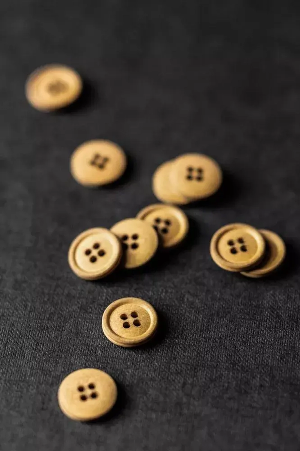 Хлопковые пуговицы 15mm – Mid Mustard