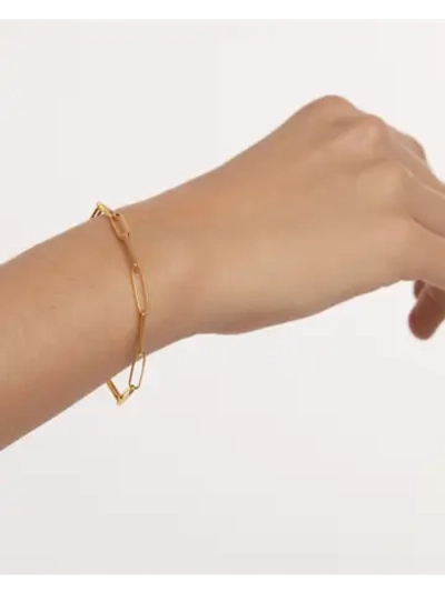 Браслет Big Statement Chain серебро 925 пробы покрытое золотом