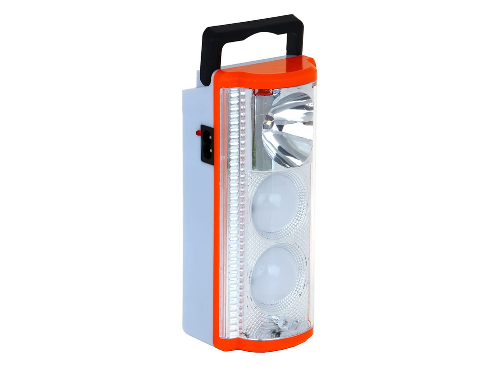 Фонарь аккумуляторный переносной ЕРМАК LED 16*5*7см пластик 4хААА, 220В (80шт/кор)    ХХ