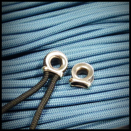 Коуш (петля) малый для паракорда , мельхиор