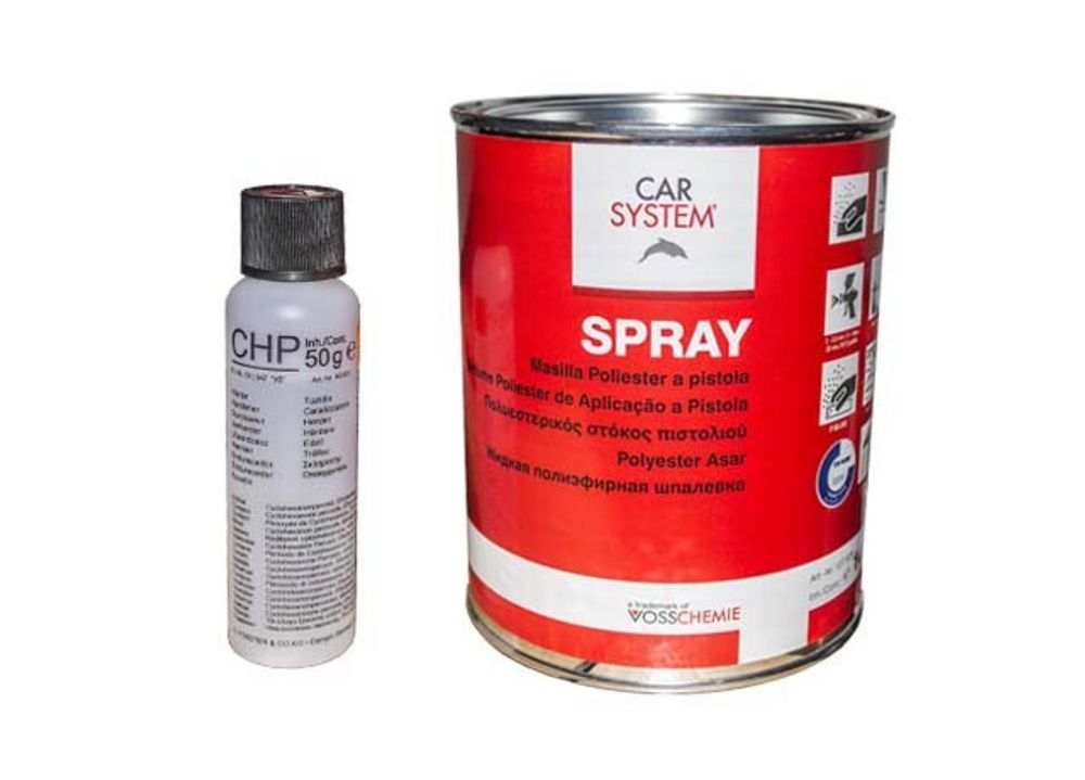 Шпатлевка CarSystem Spray 1,5 кг напыляемая, серая (CARSYSTEM)