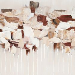 Панно декоративное Fleur, 70х120 см, бежевое