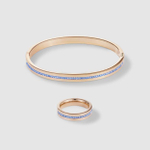 Кольцо Coeur de Lion Light Blue 0226/40-0720 56 цвет голубой, золотой