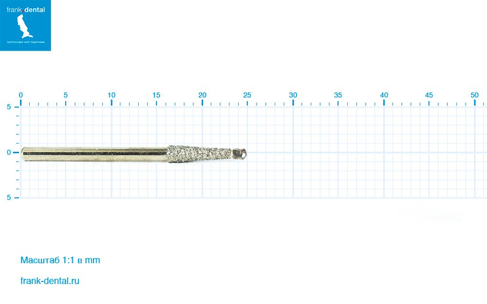Бор алмазный стандартный Frank Dental типа FG - D.389.014.FGXL