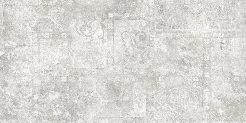 Керамогранит Alma Ceramica GFU60120BTP17R Beton PRO 60x120 серый глазурованный матовый / карвинг под бетон / с орнаментом