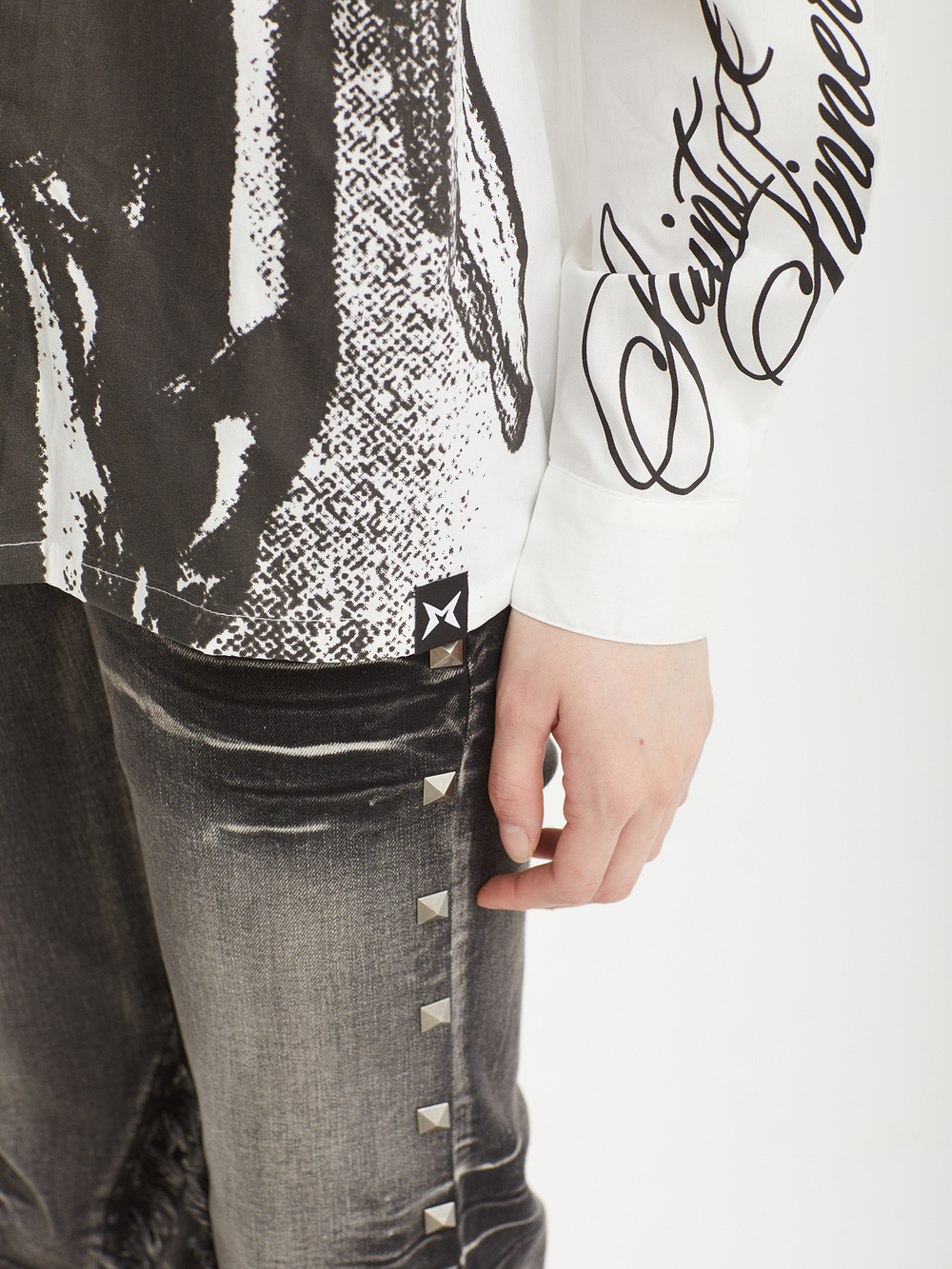 Женская Рубашка Cold Virtue White Angel Cursive Graphic