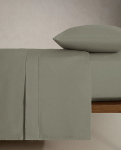 Zara Home - Атласная простыня с эластичной лентой, высота 40 см (300 нитей), синий, 200х200х40 см