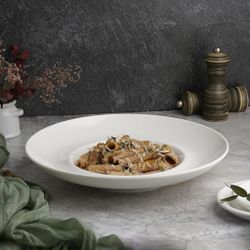 Тарелка глубокая 400 мл d 31 см h6 см для пасты, для супа, салата белая фарфор P.L. [1]