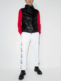 Спортивные штаны Moncler Logo-Flocked Zip Up