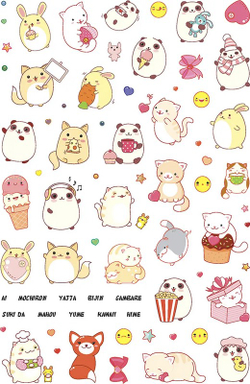 Наклейки Аниме. Anime&Kawaii (розовая), изд.: Контэнт, серия.: Сер. «Наклейки»