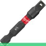 Адаптер ударный для головок Milwaukee Shockwave 1/4" HEX-1/4" квадратный (4932471826)