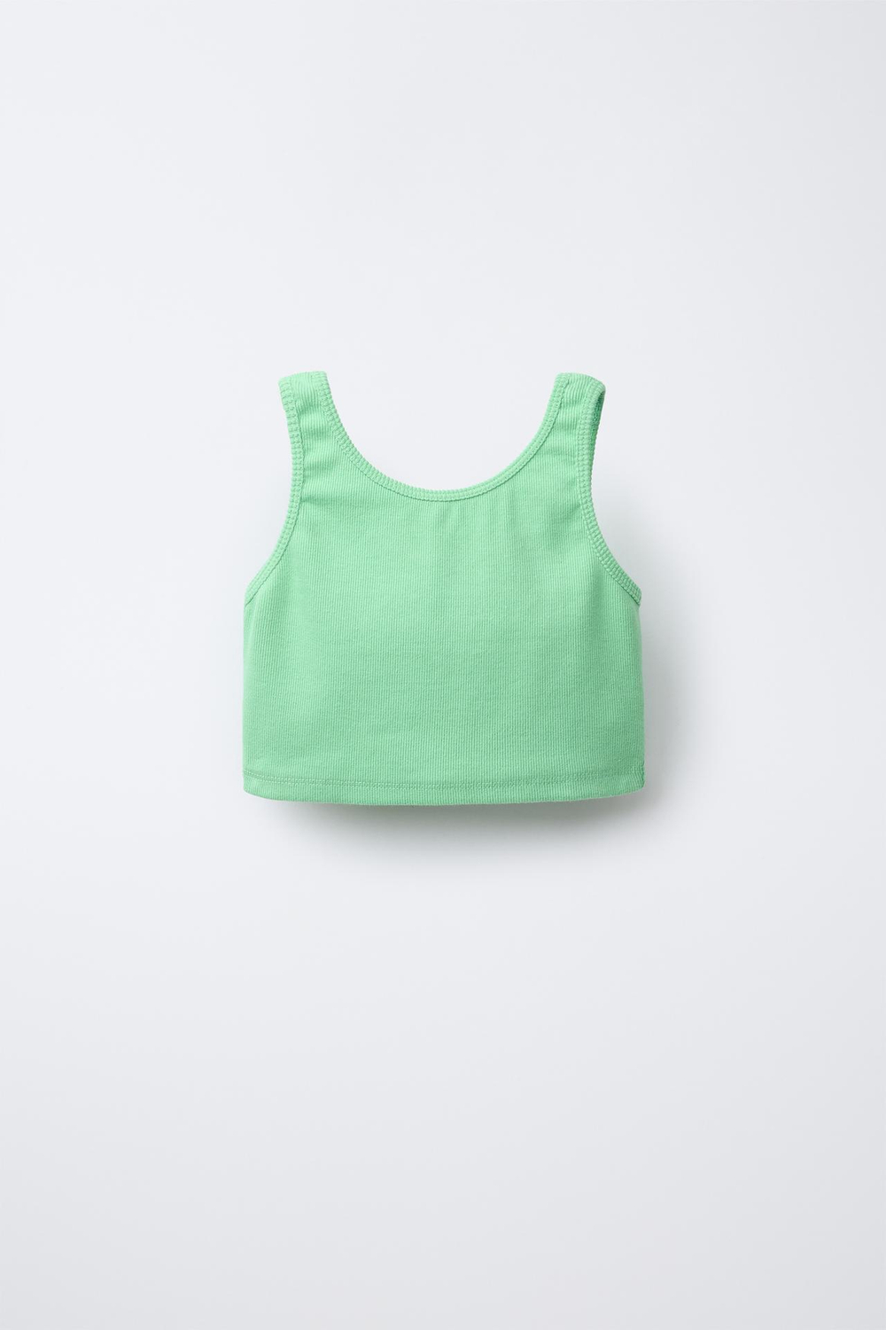 ZARA КОМПЛЕКТ ИЗ ФУТБОЛКИ И ШОРТОВ-БЕРМУДОВ В РУБЧИК HEAVY, ЗЕЛЕНЫЙ