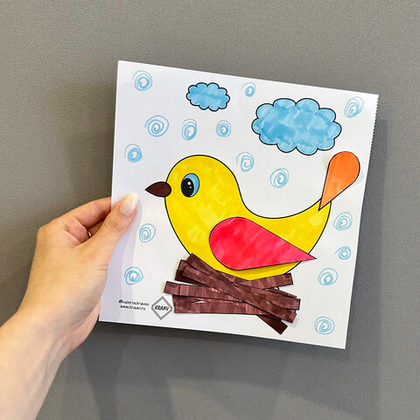 Поделка "Птичка в гнезде"