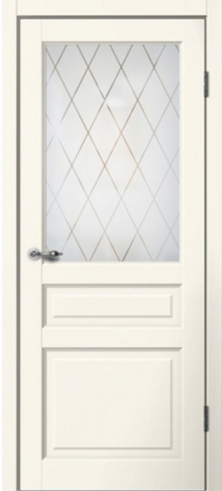 Дверь межкомнатная Classic 3 ПО (ваниль)
