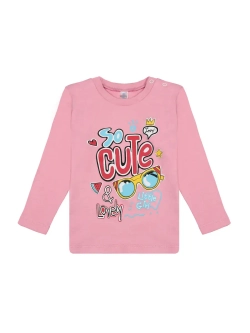 Футболка для садика с длинным рукавом.девочка.1шт