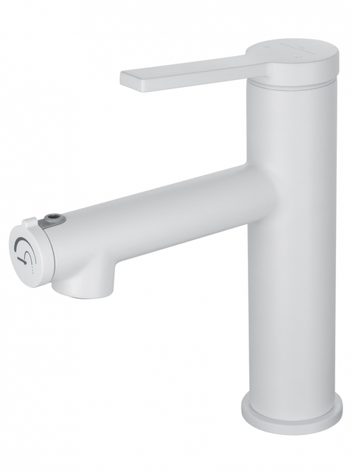 Смеситель для раковины с функцией полоскания WONZON & WOGHAND, Белый матовый (WW-H1017-MW)