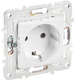 SKANDY Розетка с заземлением без защитных шторок 16А SK-R05W арктический белый IEK