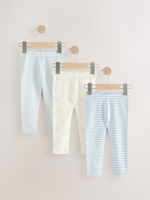 Легинсы для девочки Next AG9-943, 3 шт., Голубой, Кремовый