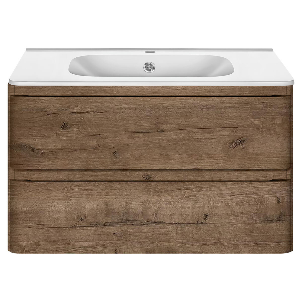 База под раковину Vico 800 подвесная, 2 выкатных ящика soft close, V.Oak