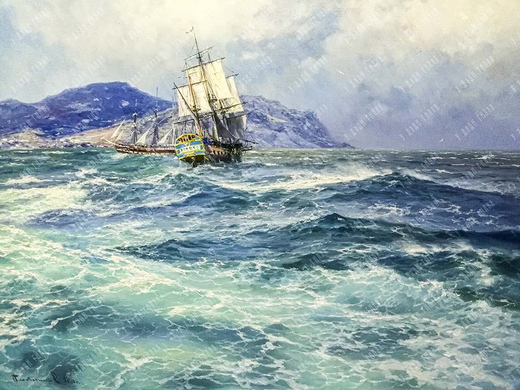 Плотников В. Черное море.У Крымских берегов. Холст, масло. 2020 г.
