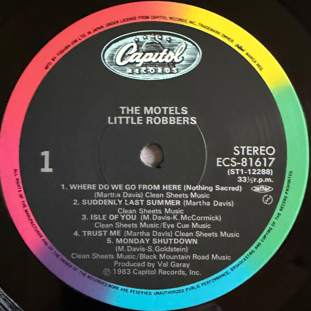 Виниловая пластинка The Motels – Little Robbers LP