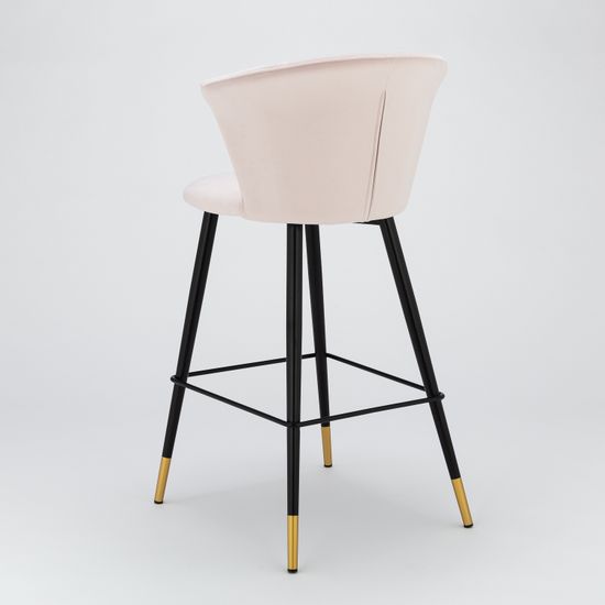 Барный стул Marlon розовый велюр