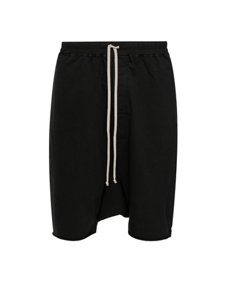RICK OWENS DRKSHDW ШОРТЫ ЧЕРНЫЕ HOLLYWOOD DRAWSTRING PODS RIGP