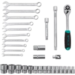 Набор инструментов, 1/2", CrV, 31 предм.// STELS 14102
