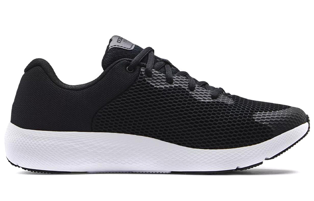 Under Armour Charged Pursuit 2 BL round head lace-up fabric non-slip wear-resistant breathable low-top training running shoes men's black