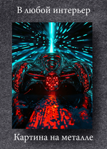 Картина на стену на металле от MetallSubArt "Машина"