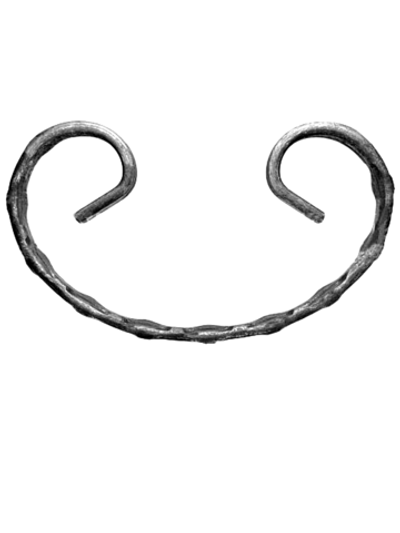 Кованый элемент вензель С (110х170) мм. обжатый, р-р материала П 11х5, вес 0,153 кг.