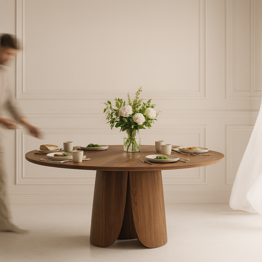 Дизайнерский обеденный стол BLOSSOM walnut