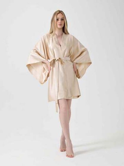 Халат кимоно OnSilk Assami mini Карамель S