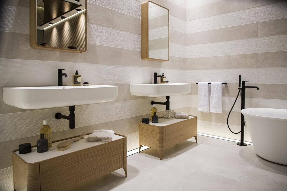 Porcelanosa Bottega Acero Spiga 45x120