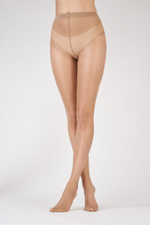 Нейлоновые блестящие колготки (Размер: S) (Цвет: бронзовый)